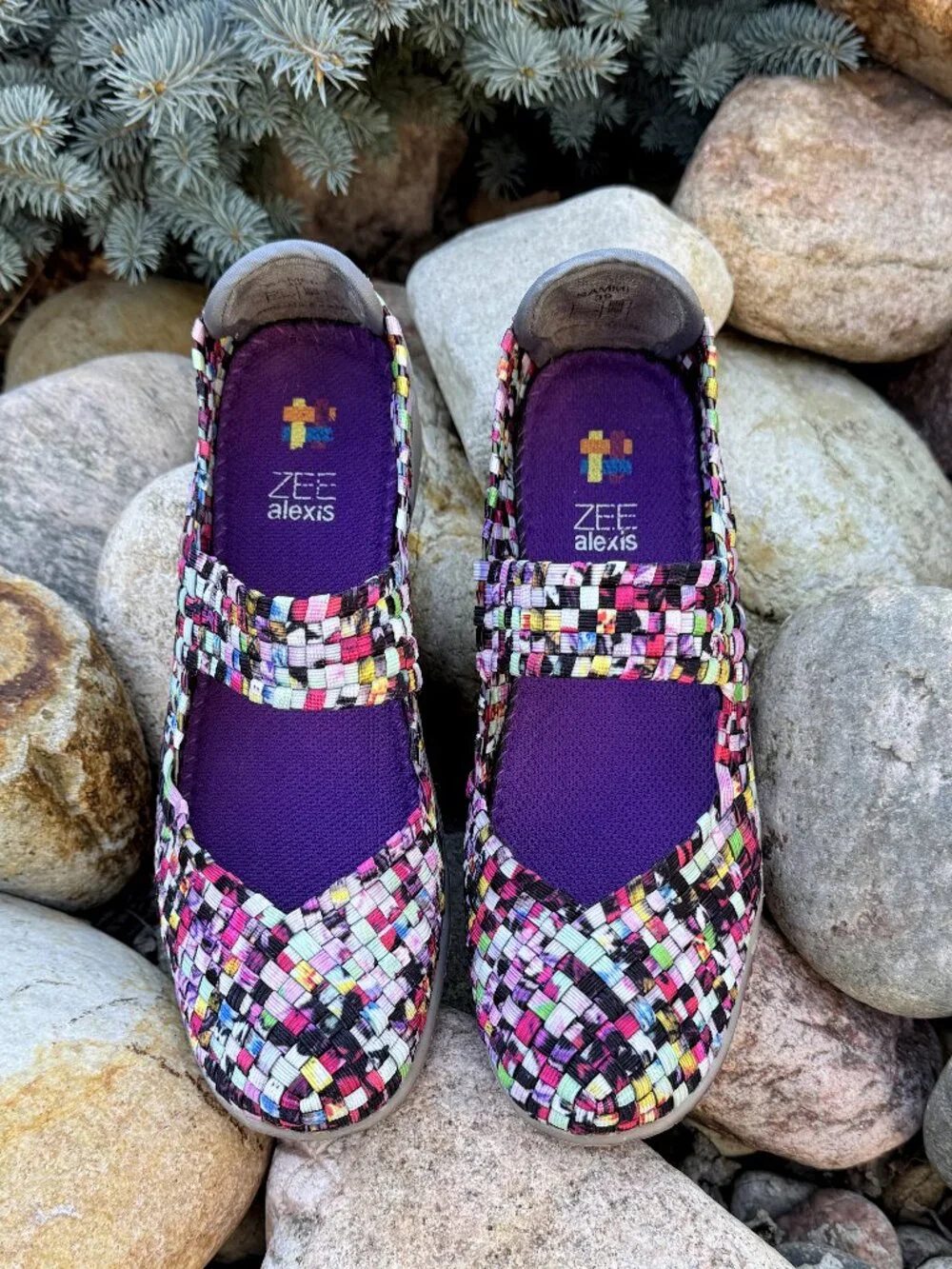 Zee Alexis Sammi Multicolor Woven Mary Jane Flats